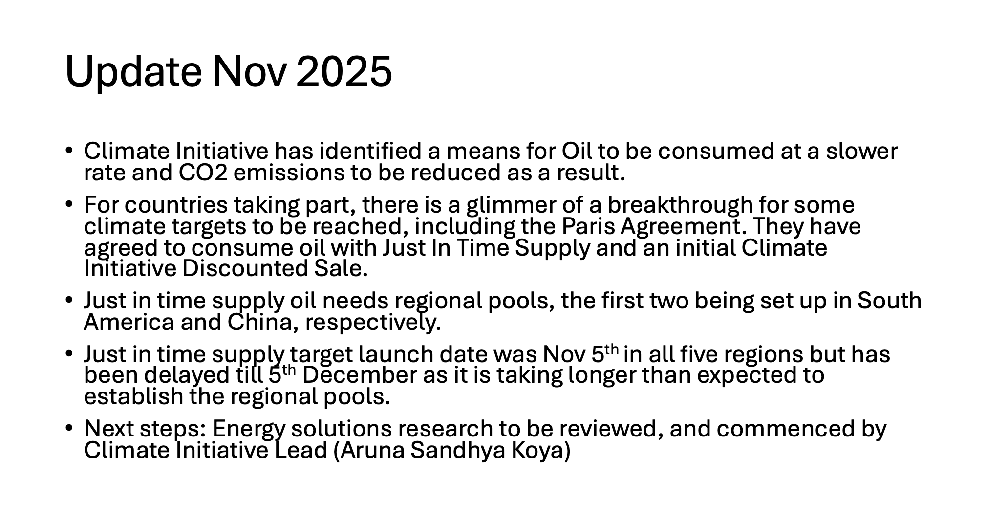 Experiences Initiative